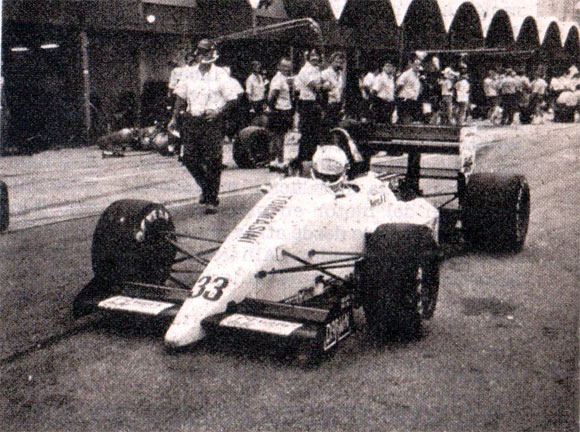Formula 1. Brasil 1988. Oscar Larrauri. Eurobrun