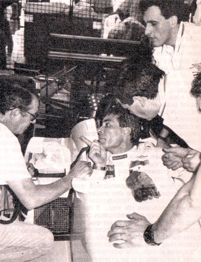 Formula 1. Brasil 1988. Oscar Larrauri. Eurobrun