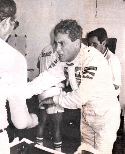 Formula 1. Brasil 1988. Oscar Larrauri. Eurobrun