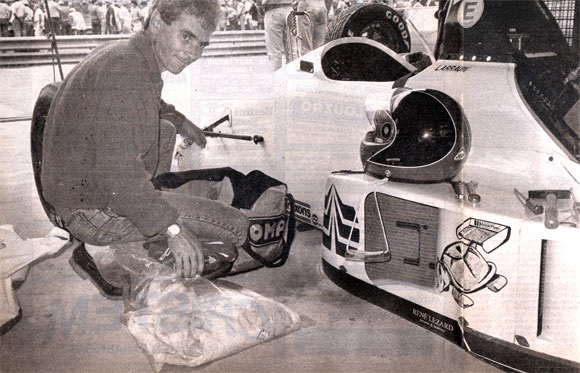 Formula 1. Brasil 1988. Oscar Larrauri. Eurobrun