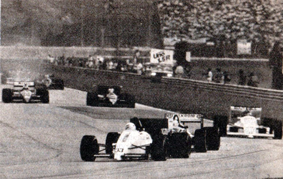 Formula 1. Brasil 1988. Oscar Larrauri. Eurobrun