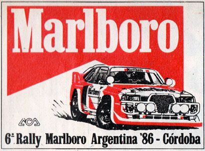 Rally Argentina C&oacute;rdoba 1986